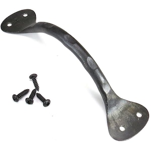 Wrought iron Pull Handle, Hand forged 6.2" Rustic Arch Cabinet Drawer Pull, Wardrobe Door Chest Farmhouse Kitchen Cupboard Shed Barn Handle