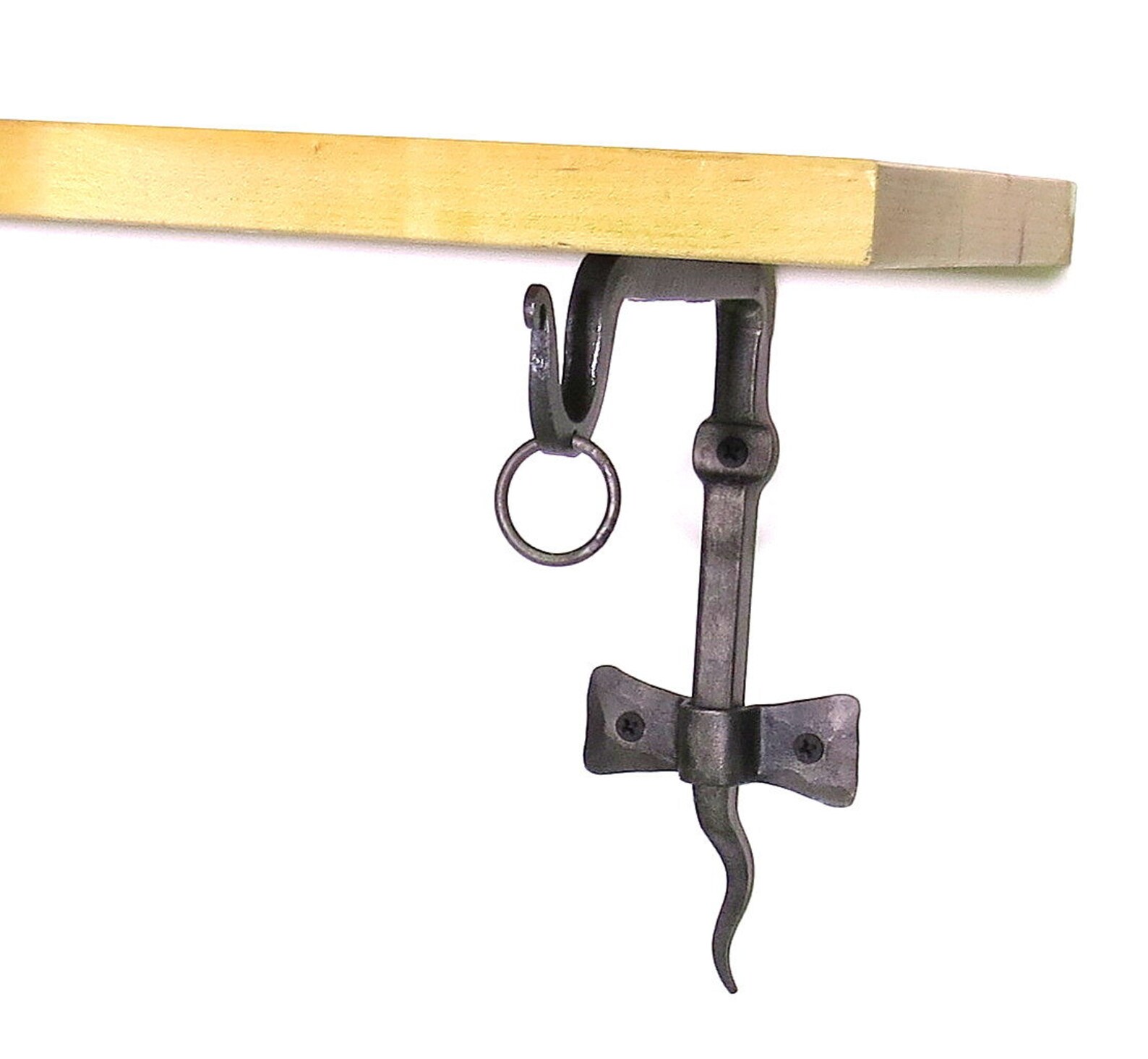 Shelf Bracket Ring Blacksmith Hand Wrought Iron Etsy