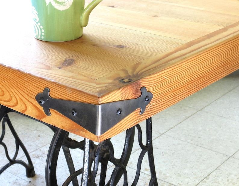 2 Decor Corner Braces Small Wrought Iron Angle Plates Image 0
