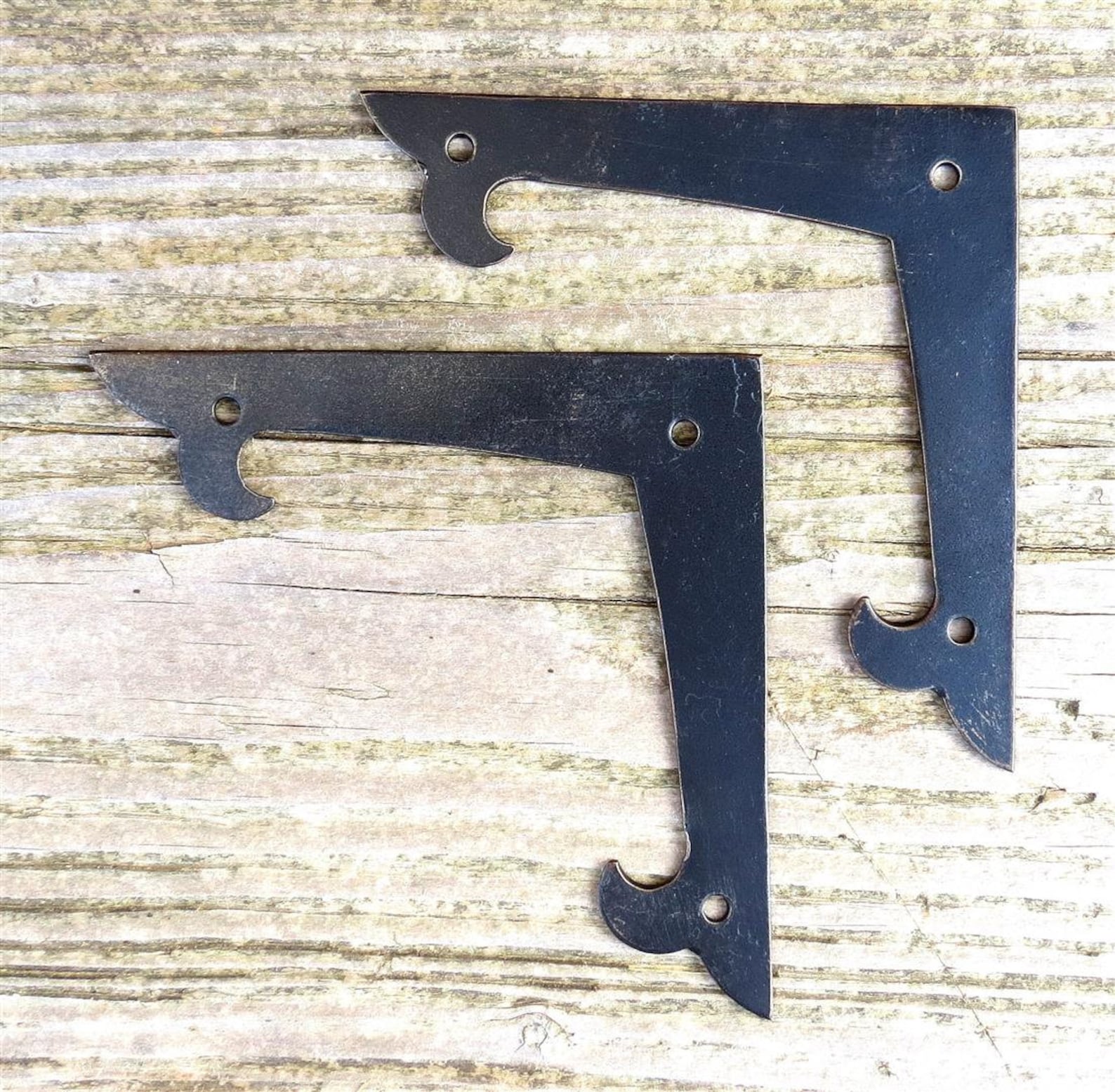 2 Decor 4 Flat Corner Plates Door Picture Frame Brace Etsy