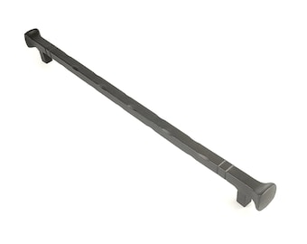 19,7-inch handgesmede kastdeurkruk, keukenkastladegreep, deurkruk kledingkast, smeedijzeren hardware, vierkante staaf met platte kop 448 mm