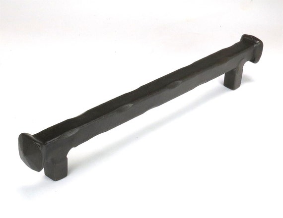 8 Wrought Iron Cabinet Pull Handle Square 160mm Kitchen Etsy