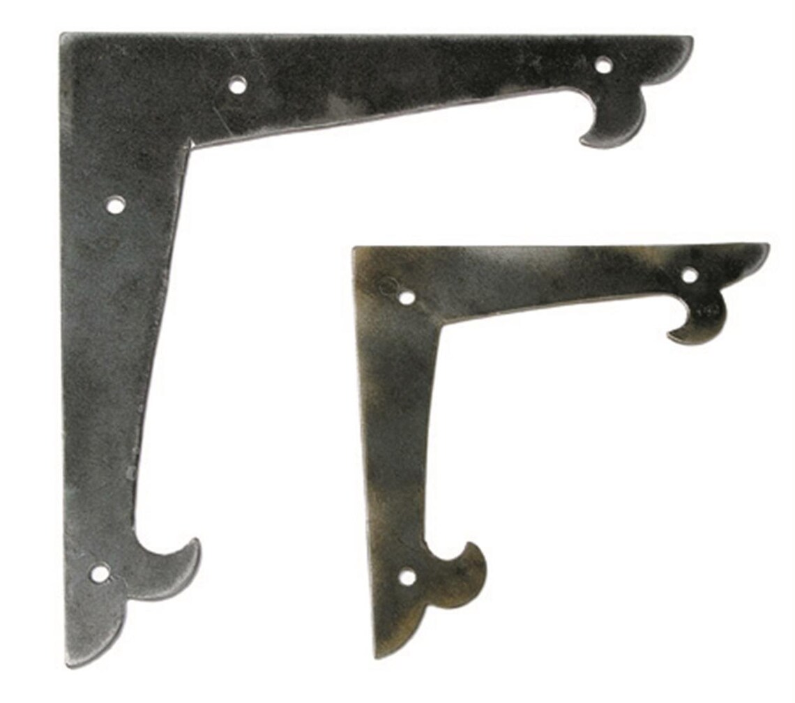 4 Decorative Flat Corner Plates 6 Door Braces Metal Etsy