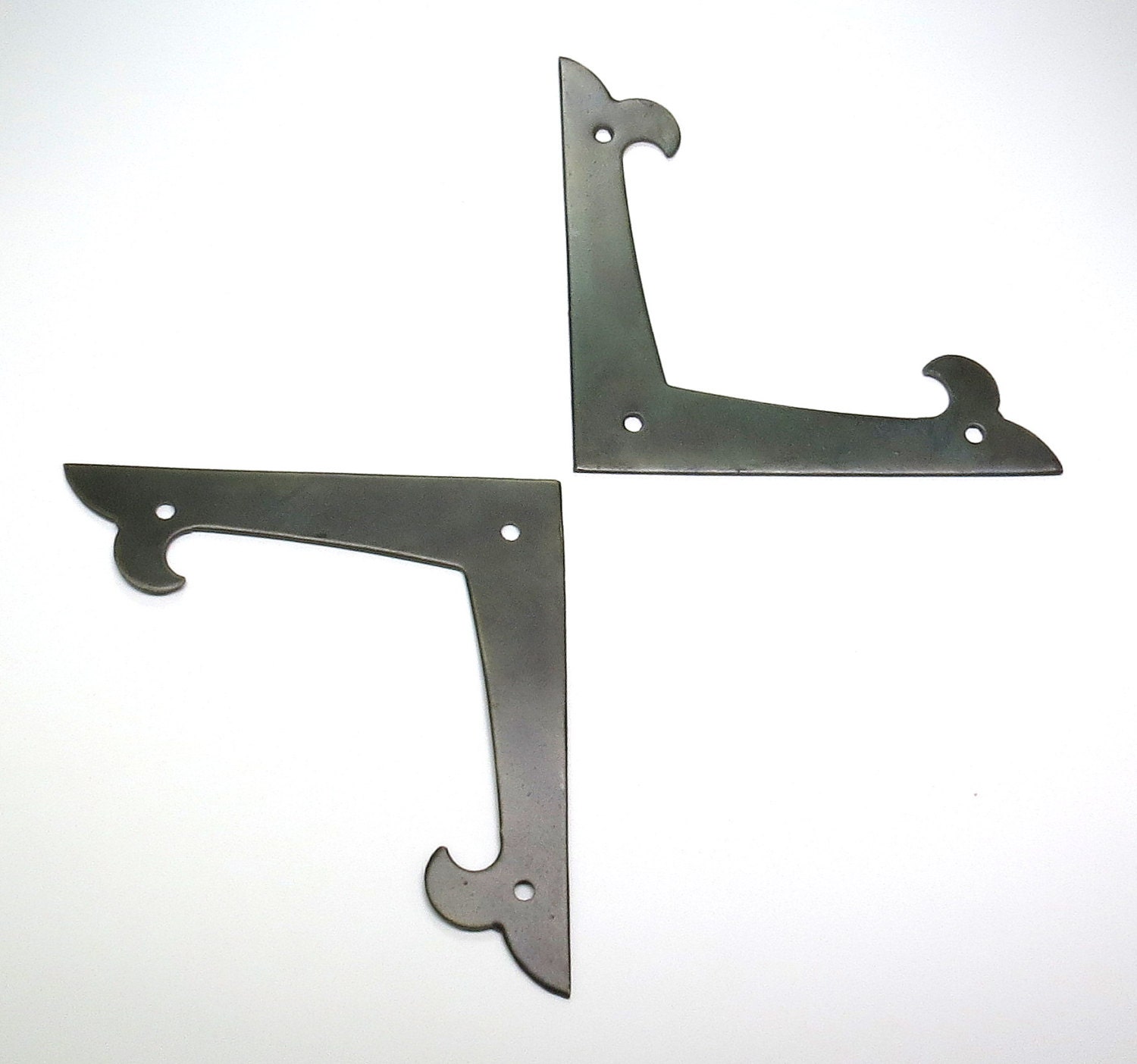 4 Flat Decorative Corner Plates 4 Door Braces Metal Etsy