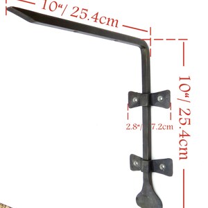 Pair Of Hand Forged Iron Shelf Brackets – 6.8" Farmhouse Style, Holds 30kg, For Books & Decor