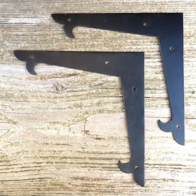 2 Decor 6 Flat Corner Plates Door Picture Frame Brace Antique Furniture Wrought Iron Hardware Cabinet Metal Bracket Trunk Diy Embellishment