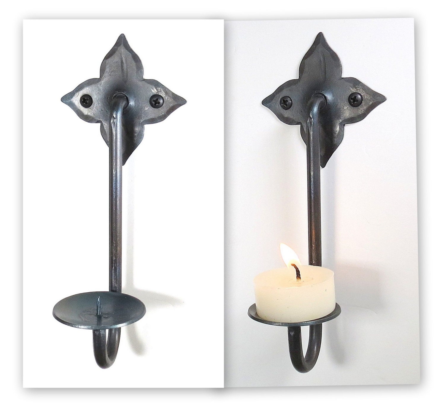 Candle wall sconces black deals
