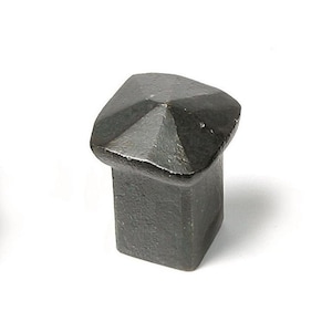 Wrought Iron Cabinet Pull Knob, SMALL Square Dresser Drawer Knob,  Chest, Farmhouse Kitchen Cupboard Door Handle, Box, Blacksmith Hand Forge