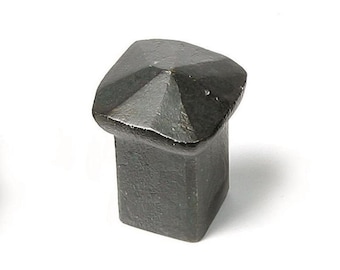 Wrought Iron Cabinet Pull Knob, SMALL Square Dresser Drawer Knob,  Chest, Farmhouse Kitchen Cupboard Door Handle, Box, Blacksmith Hand Forge