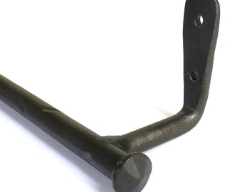 S Hook Rack Wrought Iron 21.7&quot;/55cm Towel Hanger ,Hand forged Farmhouse Kitchen Utensils Rail Pan Pot Mug Belt Holder Metal Blacksmith Décor