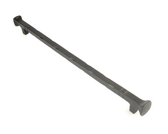 Hand Forged 14.5" Pull Handle, Kitchen Cabinet Drawer Pull Wardrobe Door Handle Cupboard Handle Long Wrought Iron FLAT HEAD Square Rod 320mm