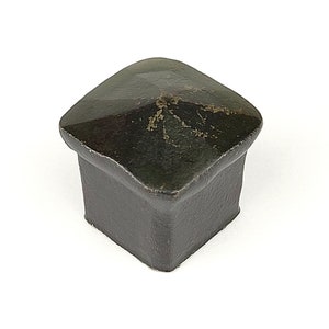 Hand Forged Cabinet Pull Knob, LARGE Square Kitchen Drawer Knob Wrought Iron Dresser Chest Cupboard Door Handle, Blacksmith rustic Hardware