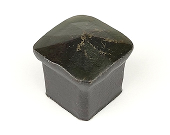 Tirador de gabinete forjado a mano, tirador cuadrado grande para cajón de cocina, tirador de puerta de armario de tocador de hierro forjado, herraje rústico de herrero