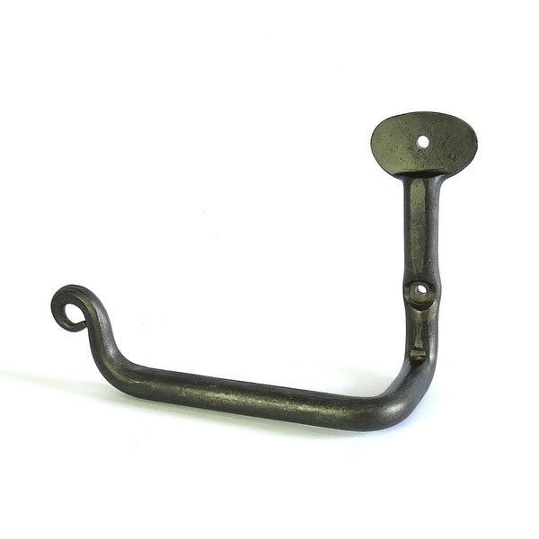 Toilettenpapierhalter, handgeschmiedeter Geweberollenhalter, schmiedeeiserner Gartenvorhanghaken, rustikale antike Bauernhausdekoration aus Metall