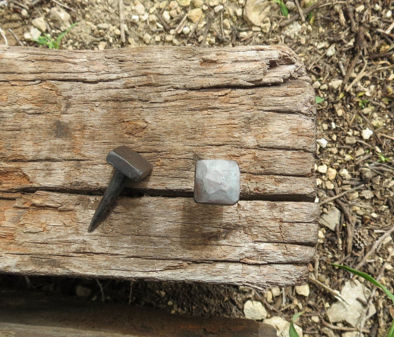 20 Square Head Nails Lot of Small Decor Wrought Iron Clavos Etsy