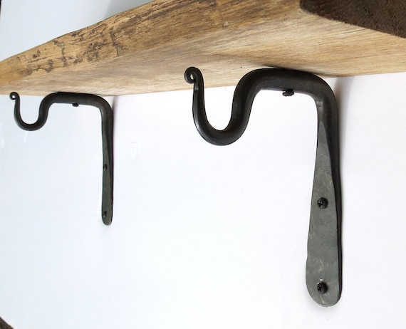 Cepewa Asta decorativa in legno fai da te, 50 cm, 5 ganci in metallo, colore naturale, corda di iuta da appendere, decorazione stagionale (1 asta decorativa in legno anticato, 50 cm, 5 ganci