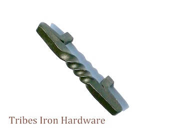 Hand Forged Pull Handle, 64mm Cabinet Drawer Pull, Farmhouse Kitchen Cupboard Door Handle, Hammered Rustic Wrought Iron Furniture Hardware