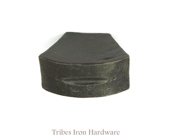 Hand Forged Cabinet Knob with Hammered Groove, Chest Drawer, Kitchen Cupboard Wrought Iron Door Pull, Rustic Metal Blacksmith Hardware Decor