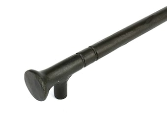 Hand Forged 14.6" Pull Handle FLAT HEAD 320mm H/C Country Kitchen Cupboard Door Drawer Metal Hardware Wrought Iron Antique Cabinet Wardrobe