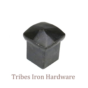 Cabinet Drawer Pull Knob, MEDIUM Square Wrought Iron, Kitchen Hardware, Dresser, Chest, Cupboard Door Handle, Blacksmith Hand Forged Metal
