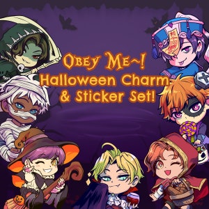 Hall-Obey Me! Inspired Charm and Sticker Sets!
