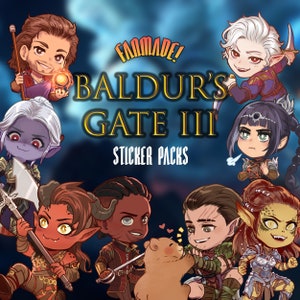 ¡Paquete de pegatinas complementarias de BG3 hecho por fans!