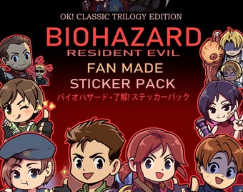 Resident Evil Chibi Stickers - Leon Kennedy, Luis Serra, Ada Wong
