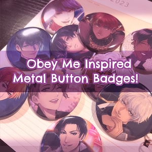 Obey Me Inspiriert Metall Knopf Abzeichen!