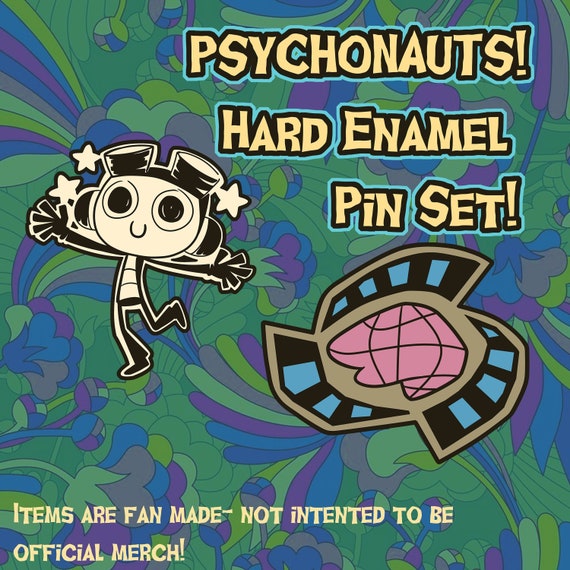 Psychonauts Inspired Hard Enamel Pin Set Etsy