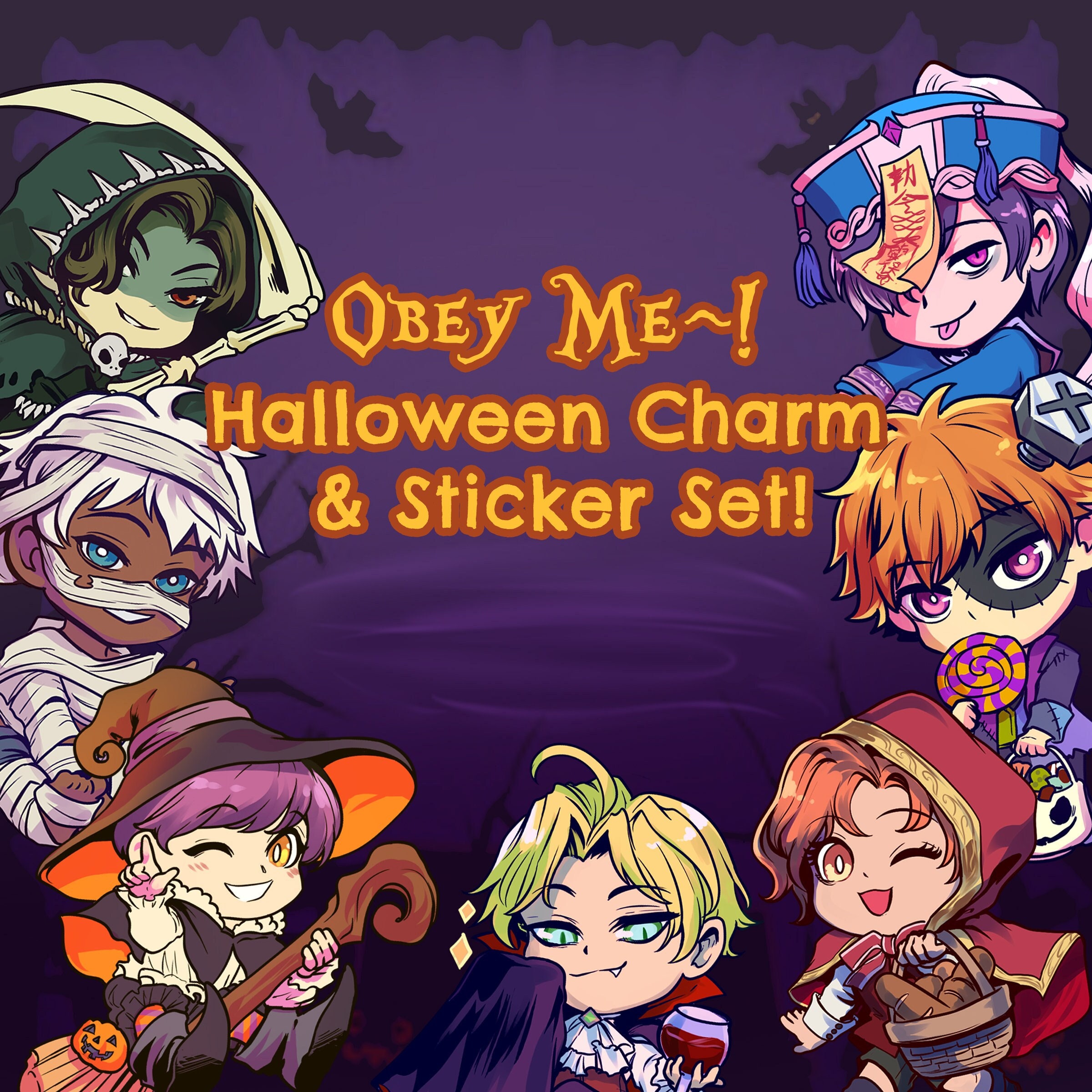 Hall-obey Me! Inspired Charm and Sticker Sets! - Etsy