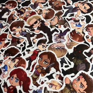 Biohazard (RE 0-3, V, CV) Fanmade Chibi Runners Sticker Set - バイオハザード