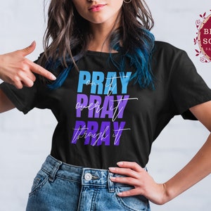 Pray on it | Pray over it | Pray through it | Faith based | Christian Tees | Prayer | Unisex Jersey Short Sleeve Tee