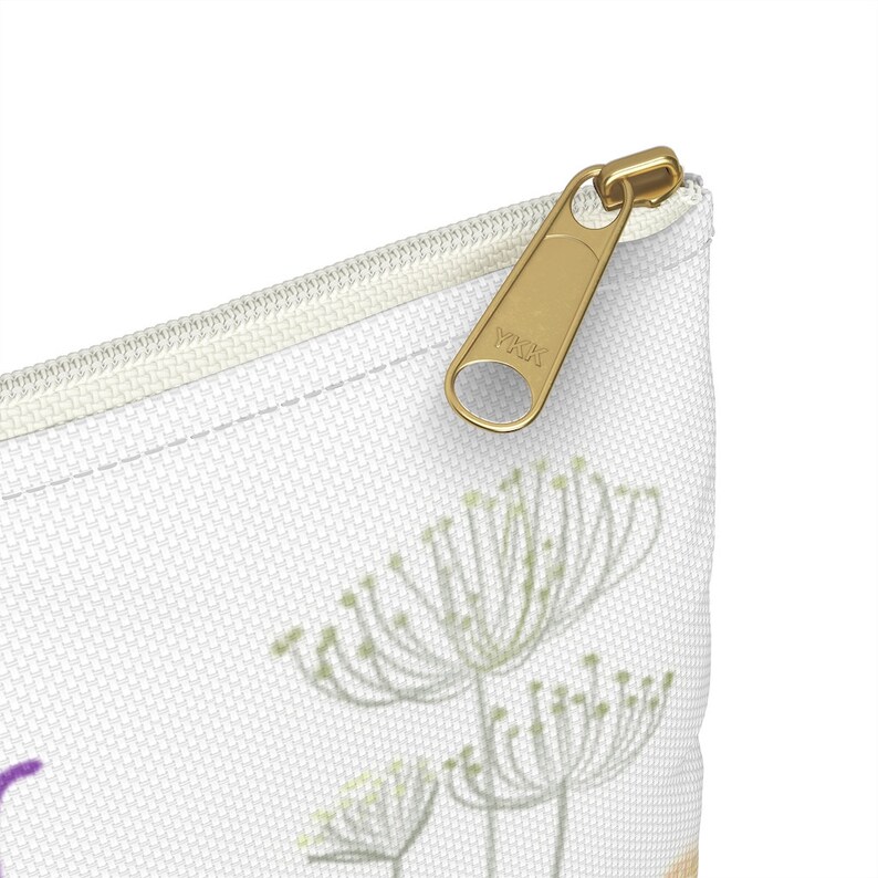 BANK BAG | White | Flowers | Purple | Budgeting Bag | Envelope Budgeting | Budget | Deposit Bag | Accessory Pouch image 6
