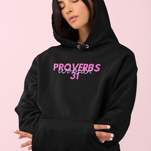 Proverbs 31 woman | Bible | Virtuous woman | Hoodies | Christian | Black | White | Charcoal | NAVY | Unisex Heavy Blend Hooded Sweatshirt