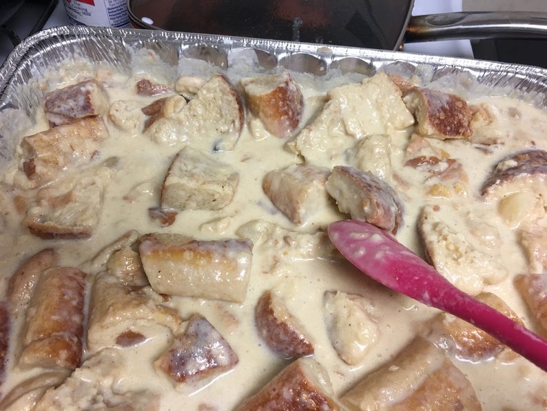 New Orleans Bread Pudding With Jack Daniel Rum Sauce Etsy