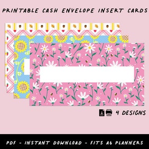 Printable cash envelope inserts - Mom's Baking - cash tracker - cash breakdown - cash envelope system - cash stuffing - budgeting