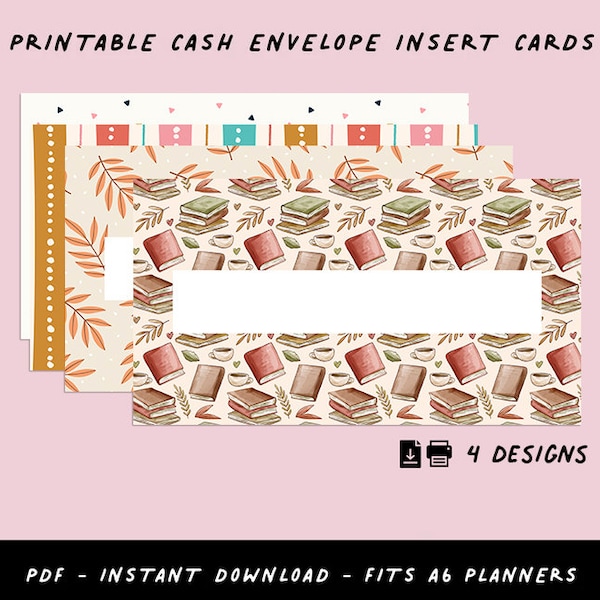 Printable cash envelope inserts - Cozy - cash tracker - cash breakdown - cash envelope system - cash stuffing - budgeting