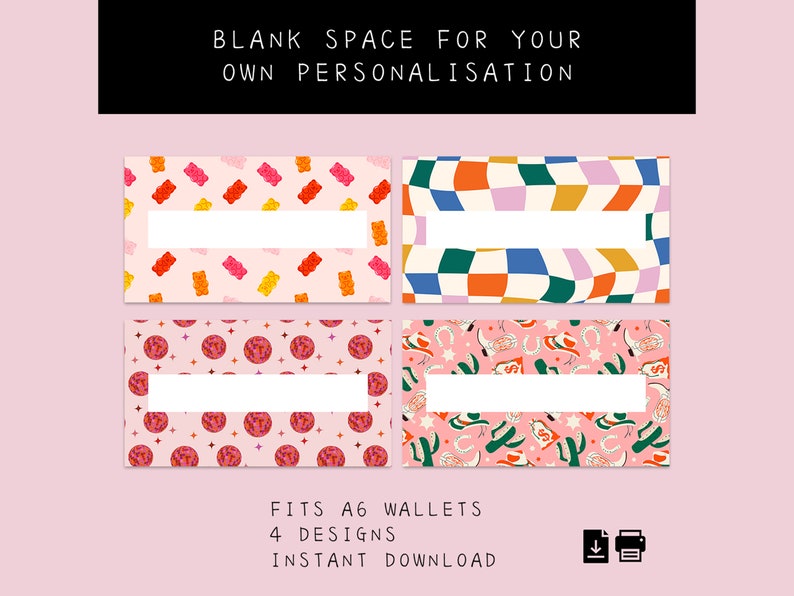 Printable Cash Envelope Inserts - Kitsch - Cash Tracker - Budgeting ...