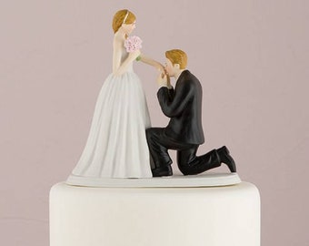 Romantic Moment Wedding Cake Topper Choose Hair Color