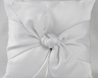 Love Knot Wedding Ring Bearer Pillow Bridal Cermony Accessories White Ivory Blue Brown Sage Red