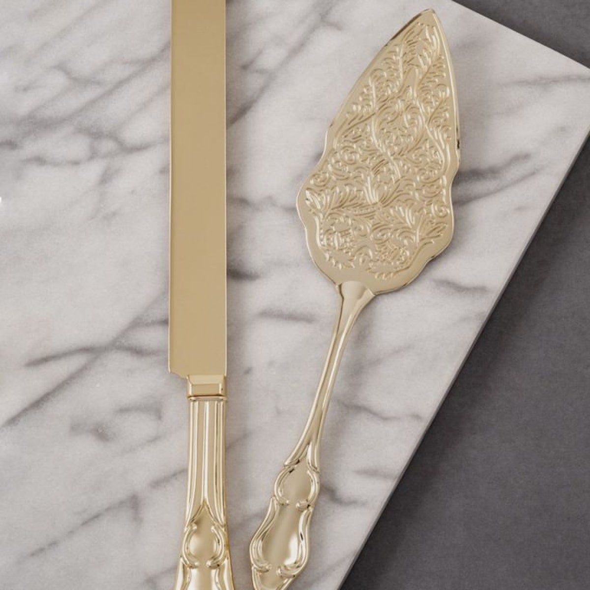 Romance Style Engraved Gold Wedding Cake Knife Set Wedding Accessories Bridal Personalized Server Free Shipping - Etsy