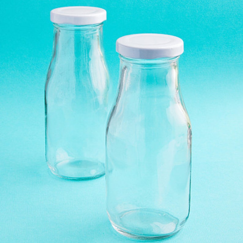 Glass Milk Bottle Shaped Favor Containers Pack of 10 Rustic Etsy