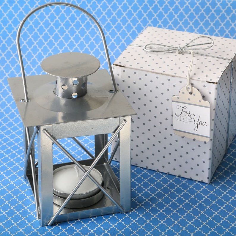 Square Metal Lantern Favors For Country Rustic Wedding Pack Etsy