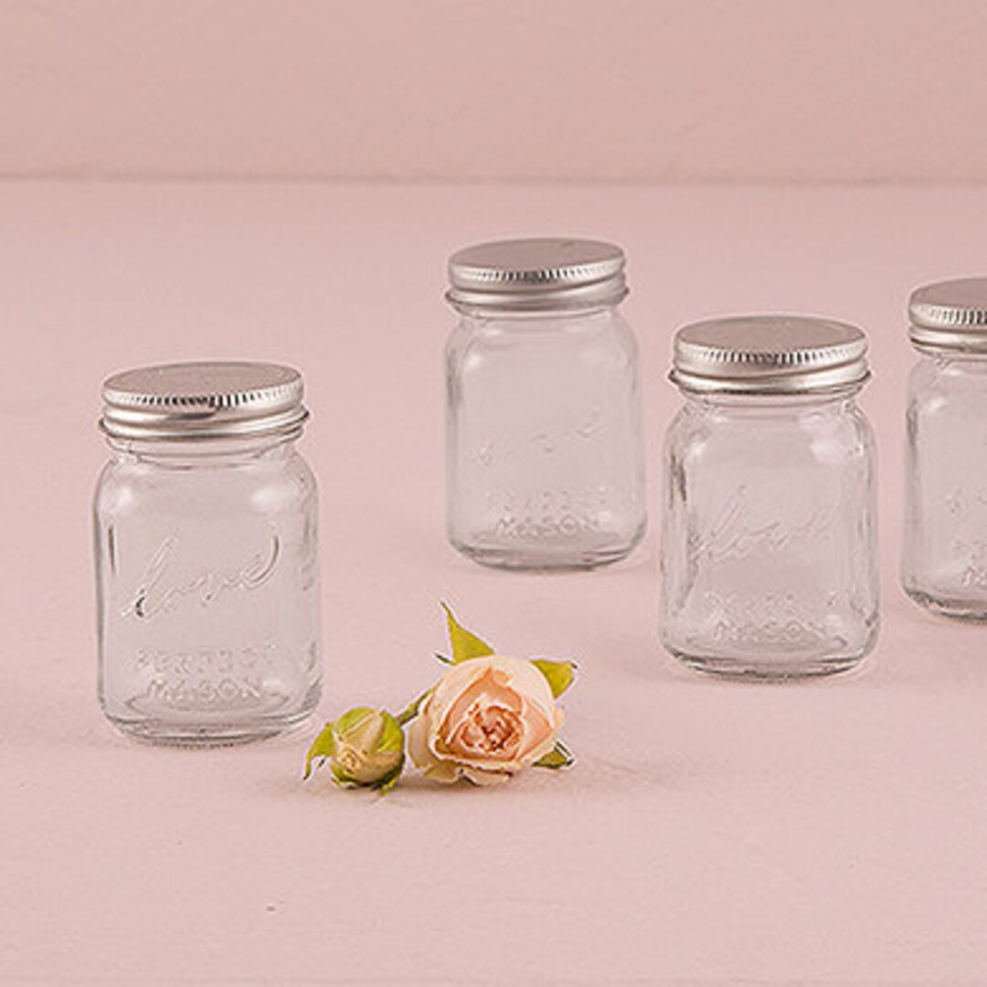 Small Glass Jars with Locking Cannister Style Lids - 3x2x2 ~LOT of 6 Jars