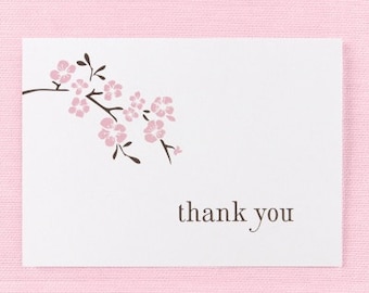 50 Cherry Blossom Wedding Thank You Notes (Pack of 50)