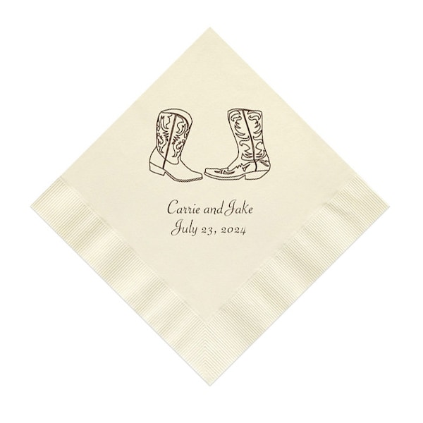 Personalized Cocktail Napkins Western Theme Etsy