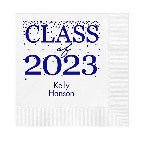 Personalized Graduation Napkins Class of 2022 Graduation Etsy