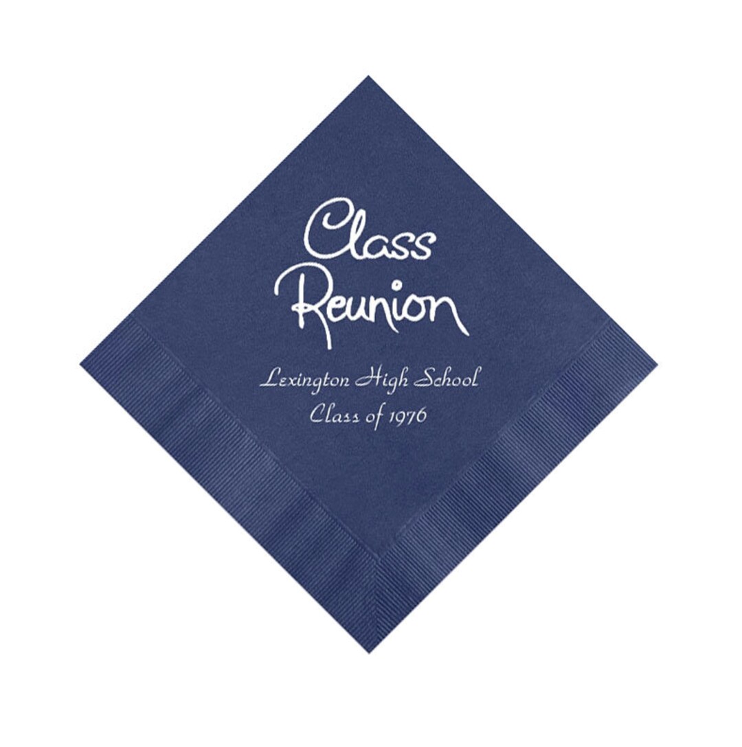 Class Reunion Napkins Personalized Set of 100 Party Supplies