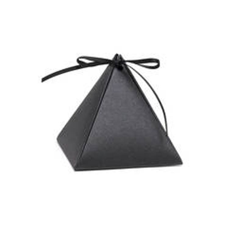Solid Pyramid Wedding Favor Boxes Choose Color Pack of 25