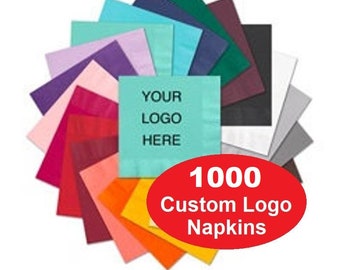 Custom Logo Art Wedding Napkins Personalized Set of 1000 Napkins Restaurant Business Party Corporate Parties Free Shipping Bulk